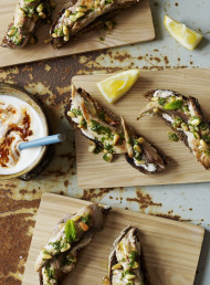 Mackerel on Sourdough Toasts with Pine Nut Gremolata