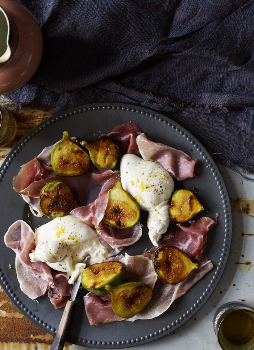 Caramelised Figs, Prosciutto and Burrata 