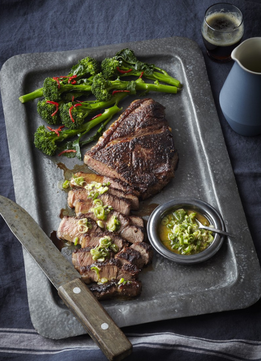 Rump Steak with Spring Onion, Wasabi and Ginger Dressing