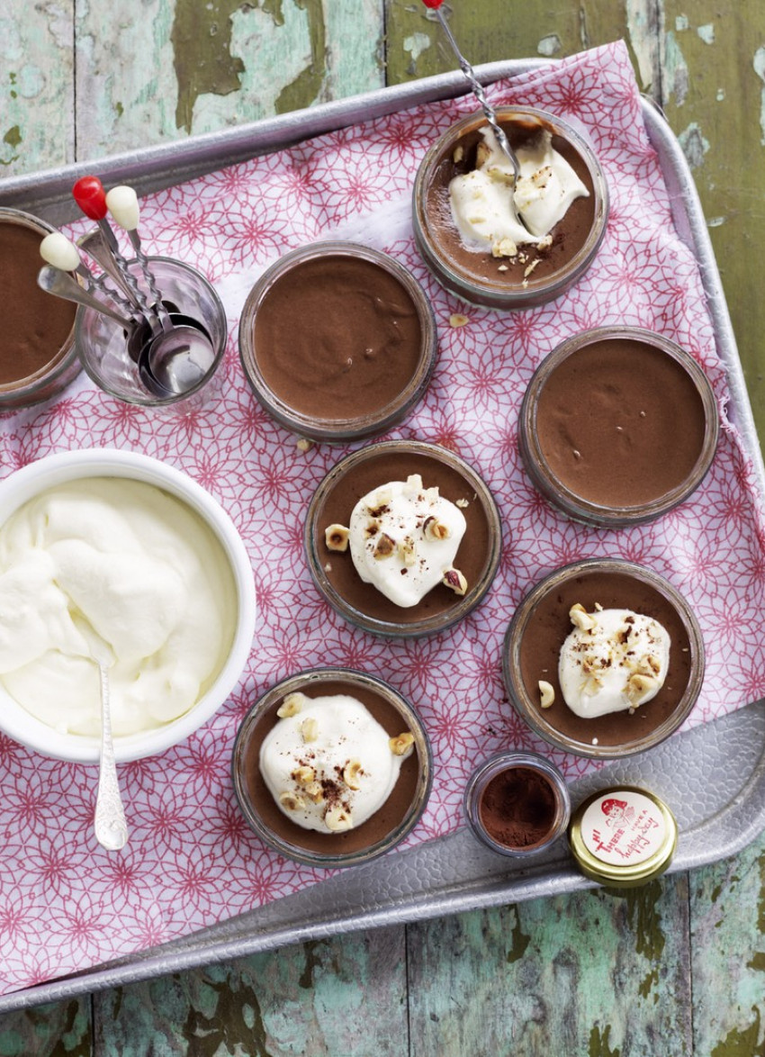 Chocolate and Hazelnut Puddings