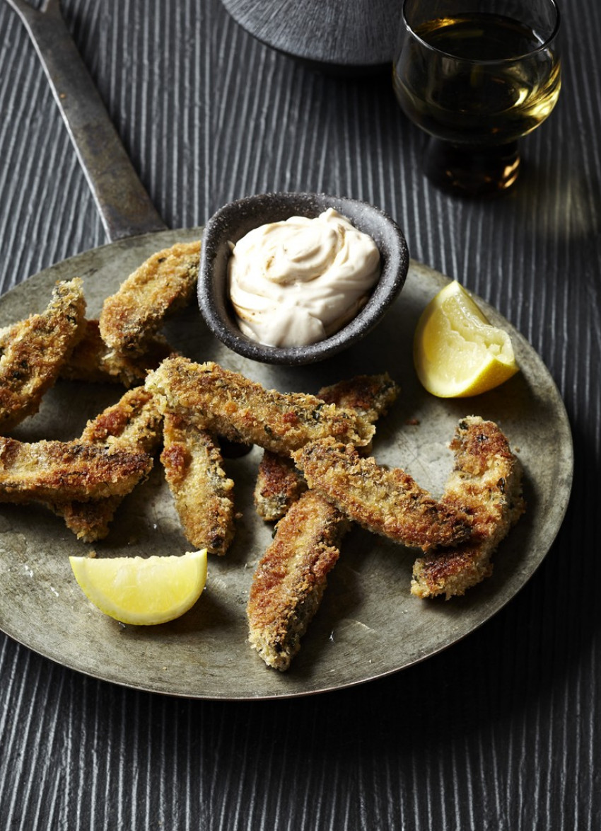 Crispy Mushroom Fries with Chipotle Mayonnaise