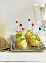 Quince and Goats Cheese Balls with Walnut Crumb