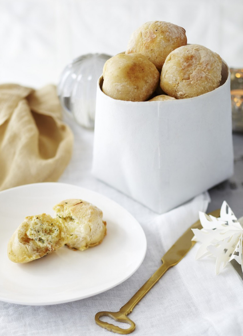 Three Cheese and Truffle Stuffed Rolls