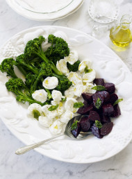 Roasted Beetroot, Broccolini and Bocconcini with Balsamic Dressing