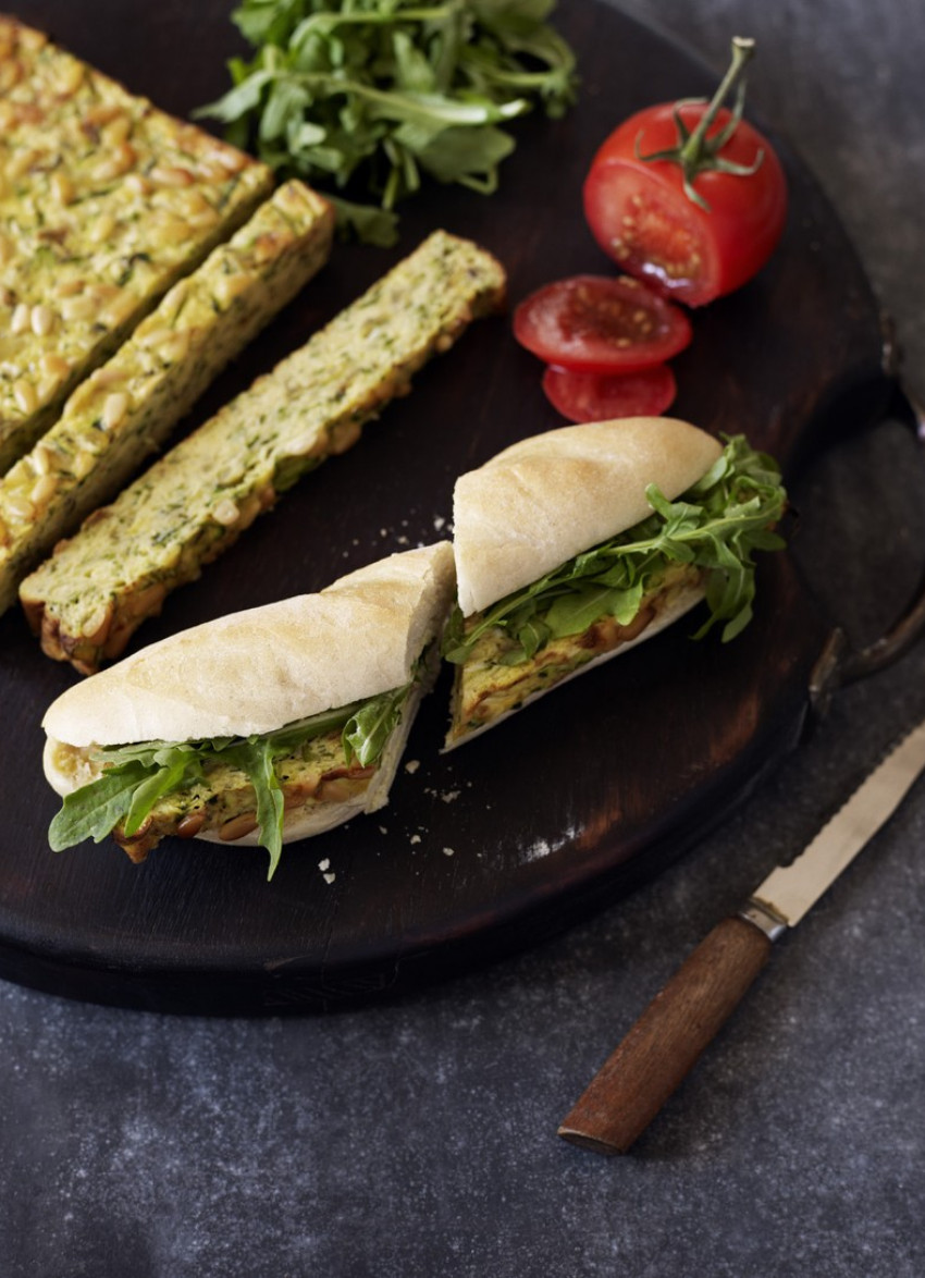 Baked Zucchini, Cheese and Tarragon Frittata