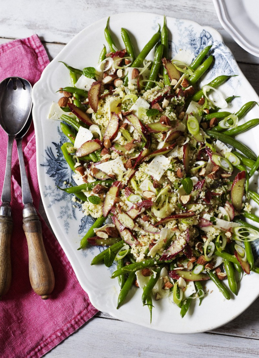 Rhubarb, Couscous and Haloumi Salad