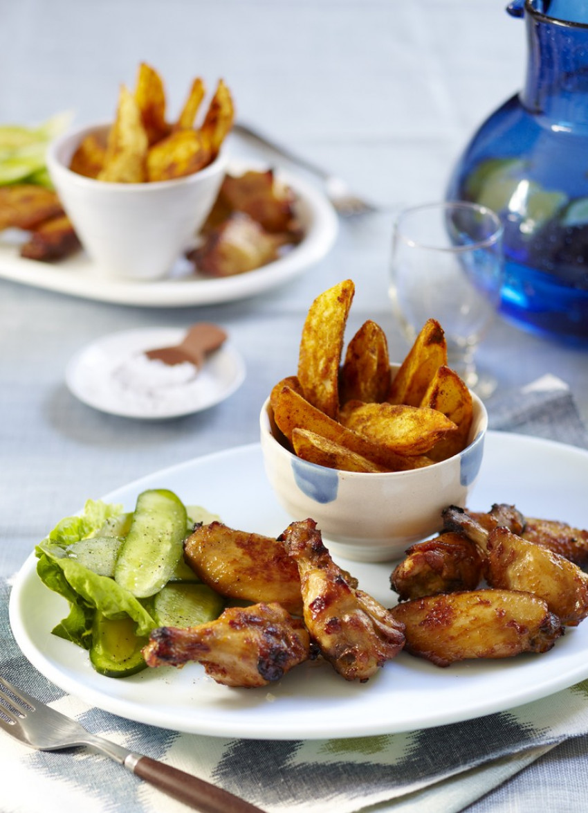 Sticky Chicken Wings with Orange and Maple Syrup