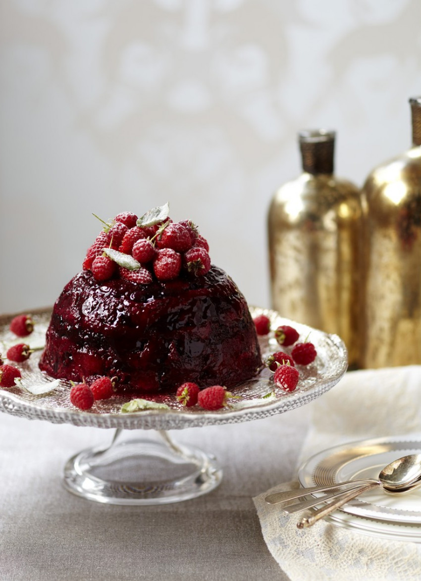 Red Wine and Vanilla Summer Pudding