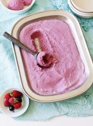 Frozen Mixed Berry and Lime Yoghurt
