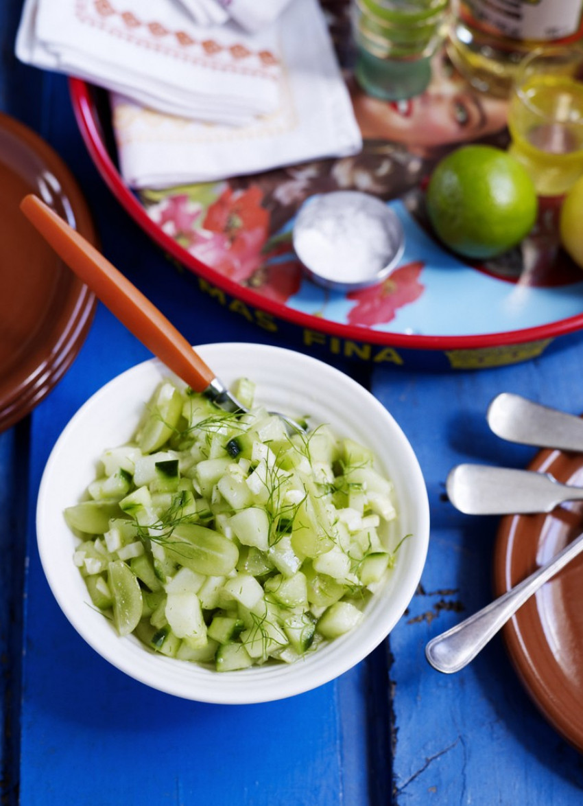 Fennel, Green Grape and Melon Salsa