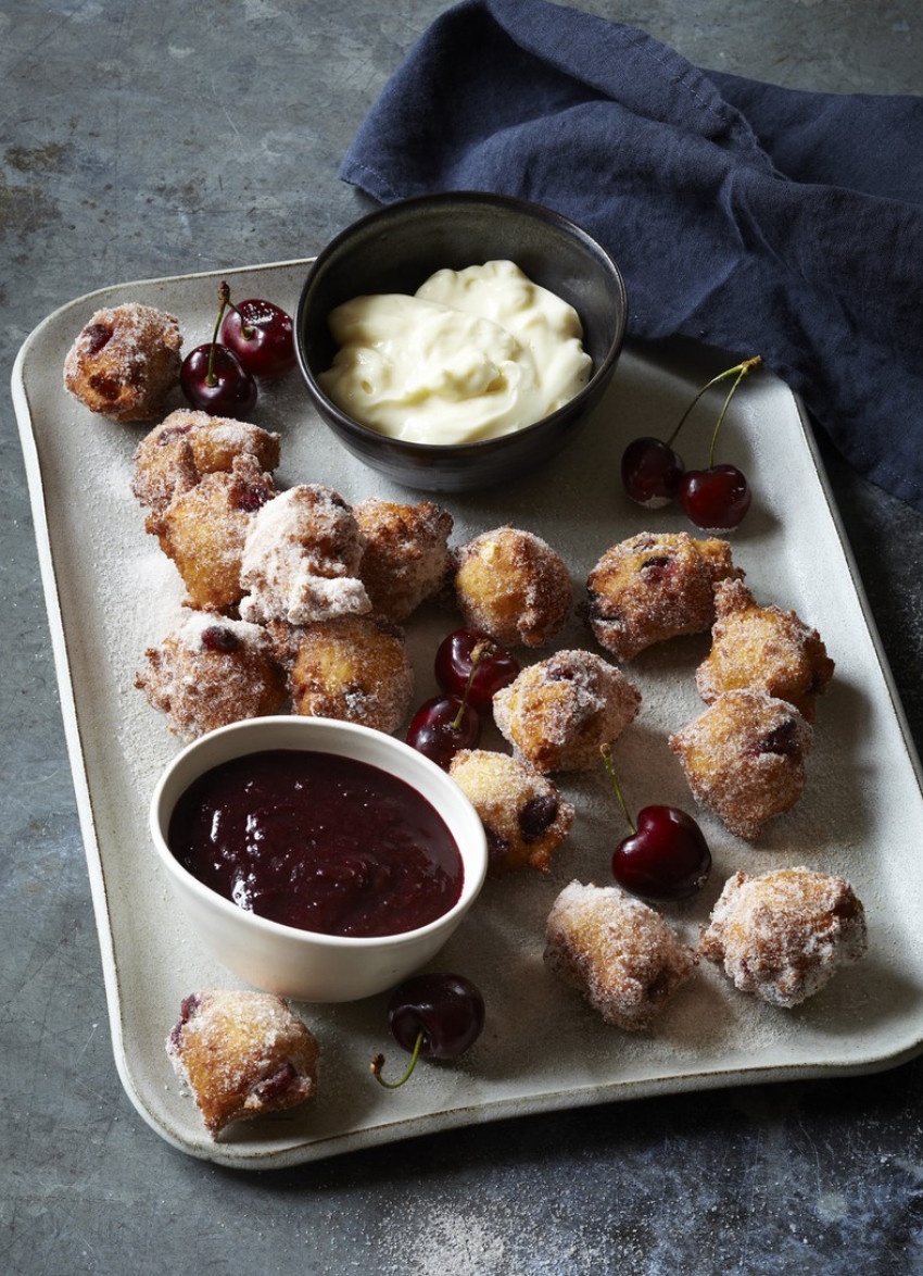 Cherry, Lemon and Ricotta Bombolini 