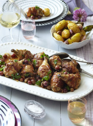 Roast Chicken with Grapes and Thyme