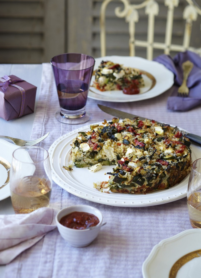 Italian Rice, Vegetable and Feta Tart