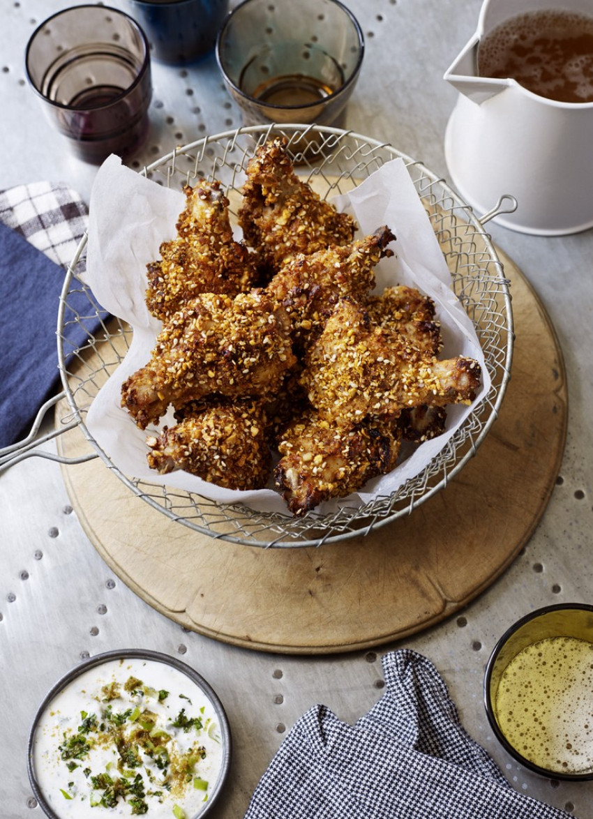 Buttermilk and Almond Crumbed Baked Chicken 