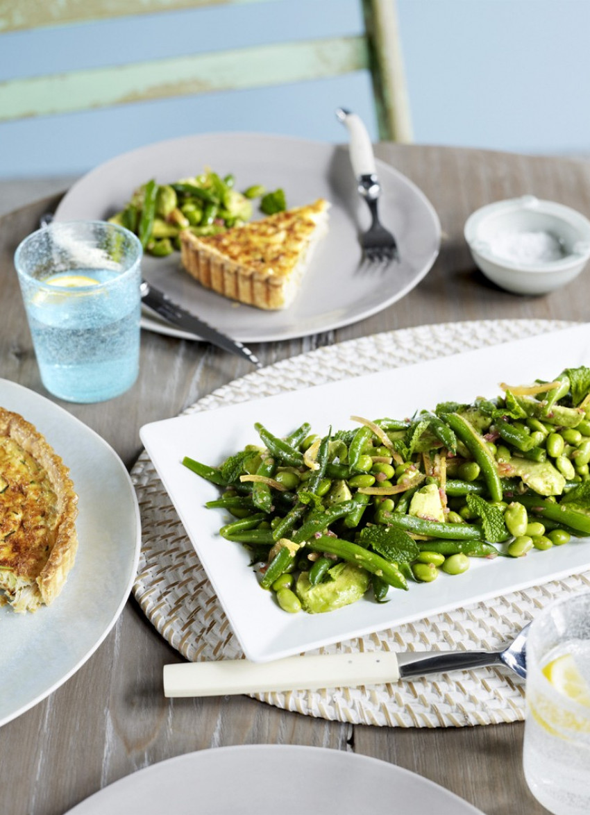 Green Bean, Edamame and Avocado Salad with Preserved Lemon Dressing
