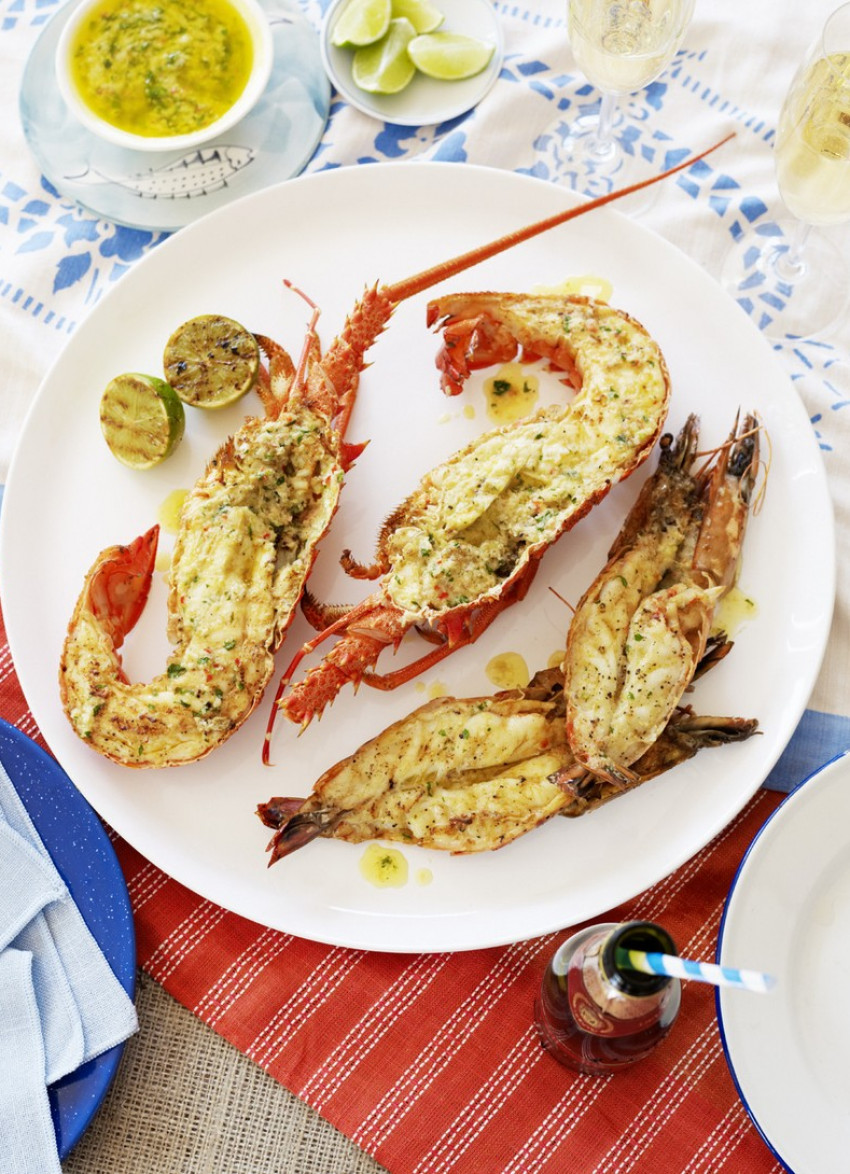 Barbecued Crayfish with Lemongrass and Chilli Butter