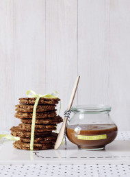 Anzac Thins with Salted Caramel