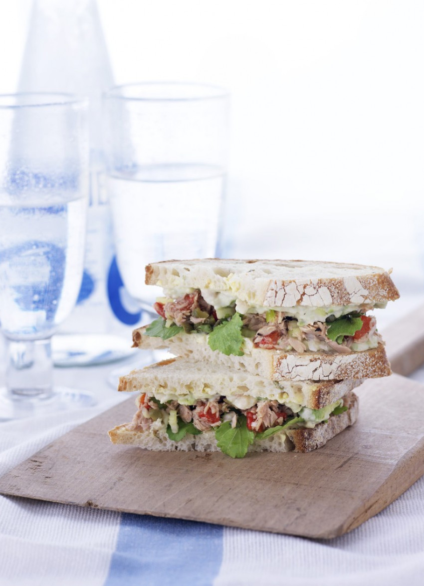 Tuna, Avocado and White Bean Sandwiches