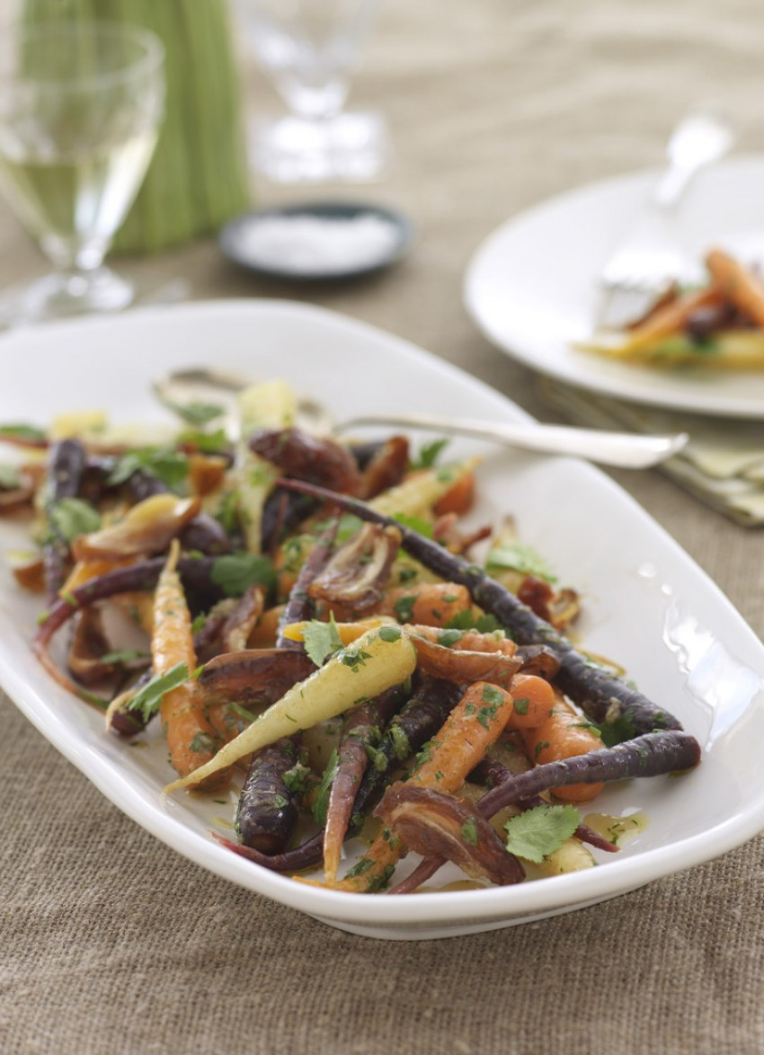 Baby Carrot and Date Salad with Coriander Dressing