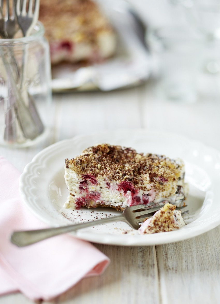 Raspberry and Hazelnut Semifreddo 