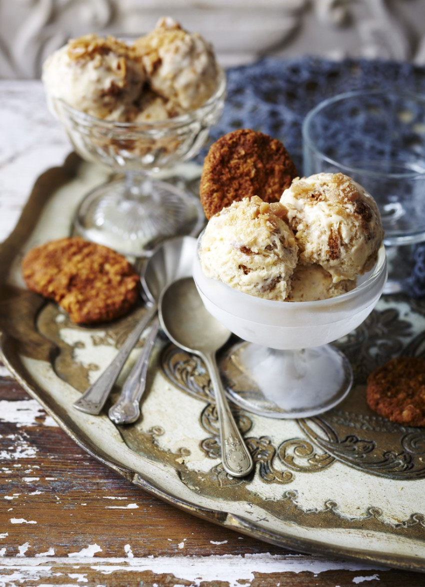 Amaretti, Ginger and Brittle Toffee Semifreddo