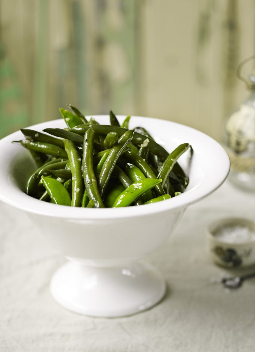 Green Bean and Two Pea Salad with Tarragon Dressing