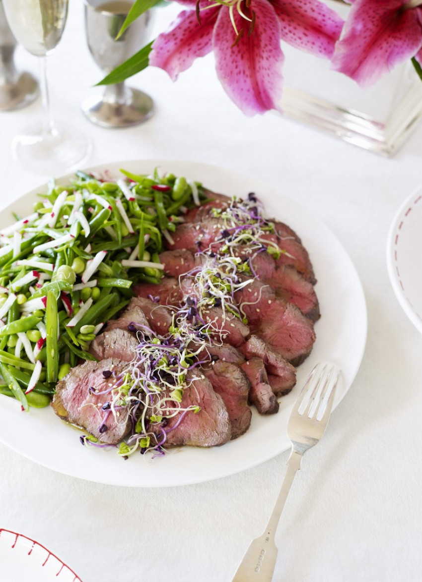 Snow Pea, Edamame Bean and Radish Salad