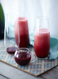 Blackberry and Lime Bellini