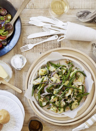 Green Bean and Potato Salad with Capers, Basil and Pine Nuts 