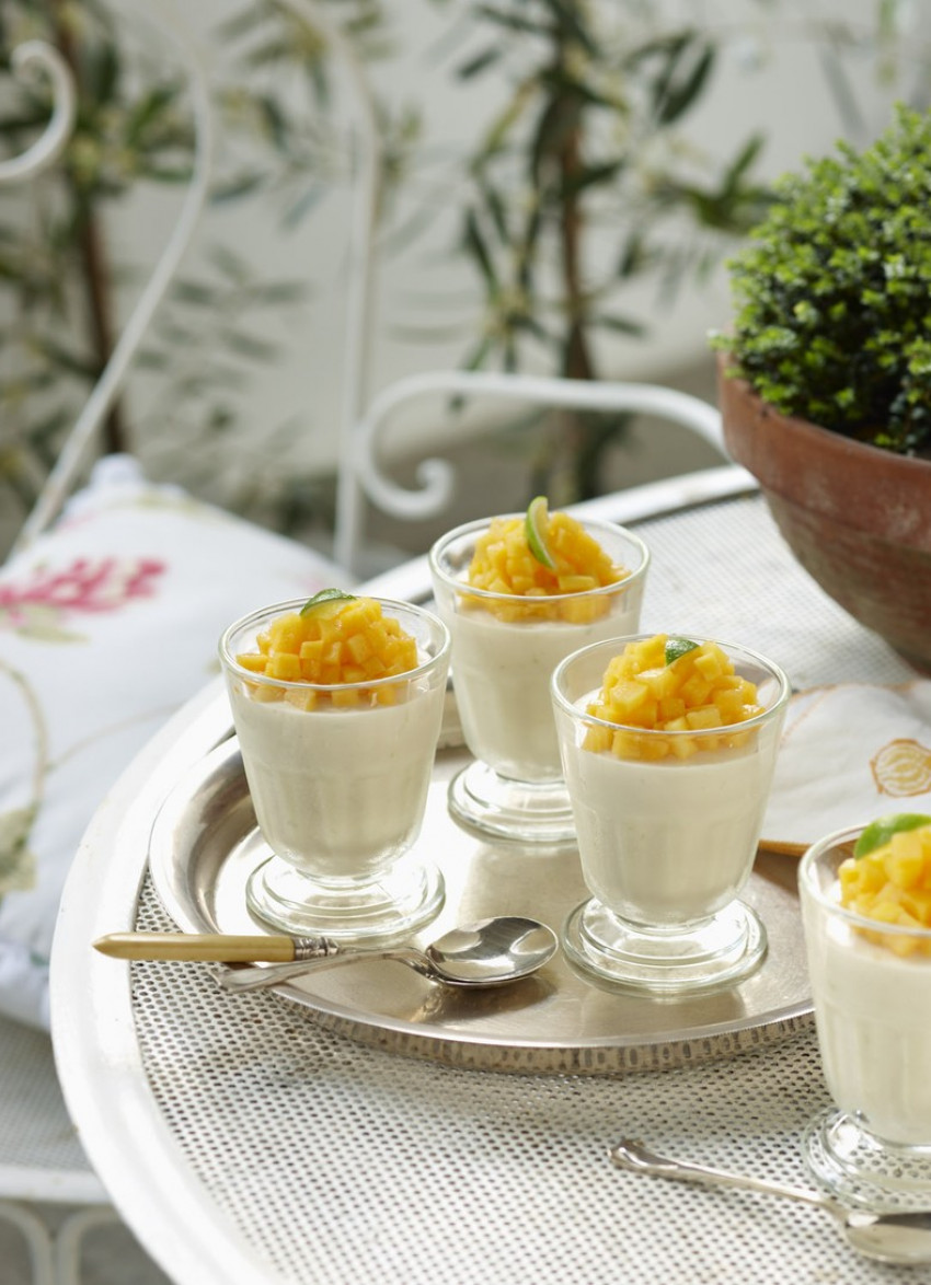 Lime, Coconut and Tofu Parfait with Papaya