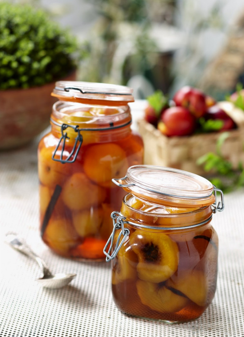 Nectarines and Peaches in Brandy Syrup