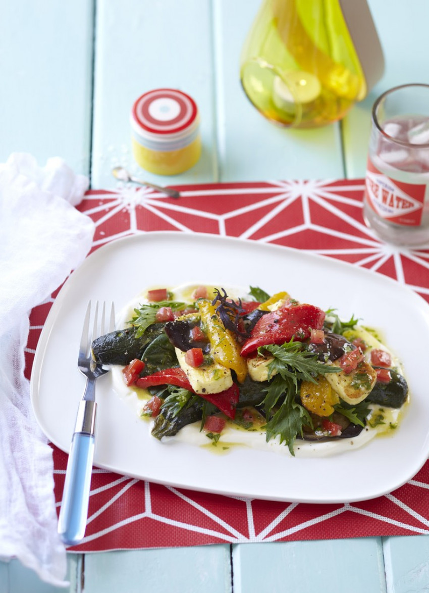 Barbecued Vegetables and Haloumi Salad