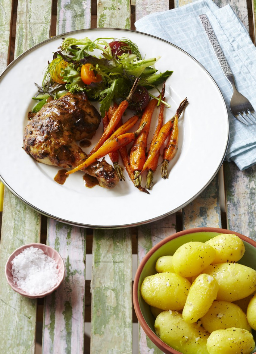 Mustard and Tarragon Roast Chicken