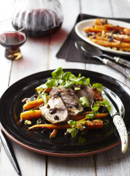 Lamb Rump with Roasted Carrot and Mint Salad