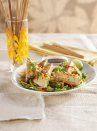 Crisp Tofu with a Ginger, Sesame and Chilli Dressing