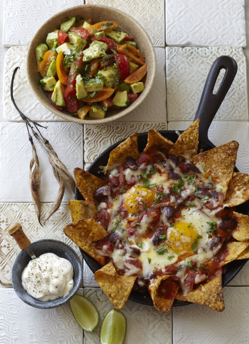 Huevos Rancheros with Avocado Salsa