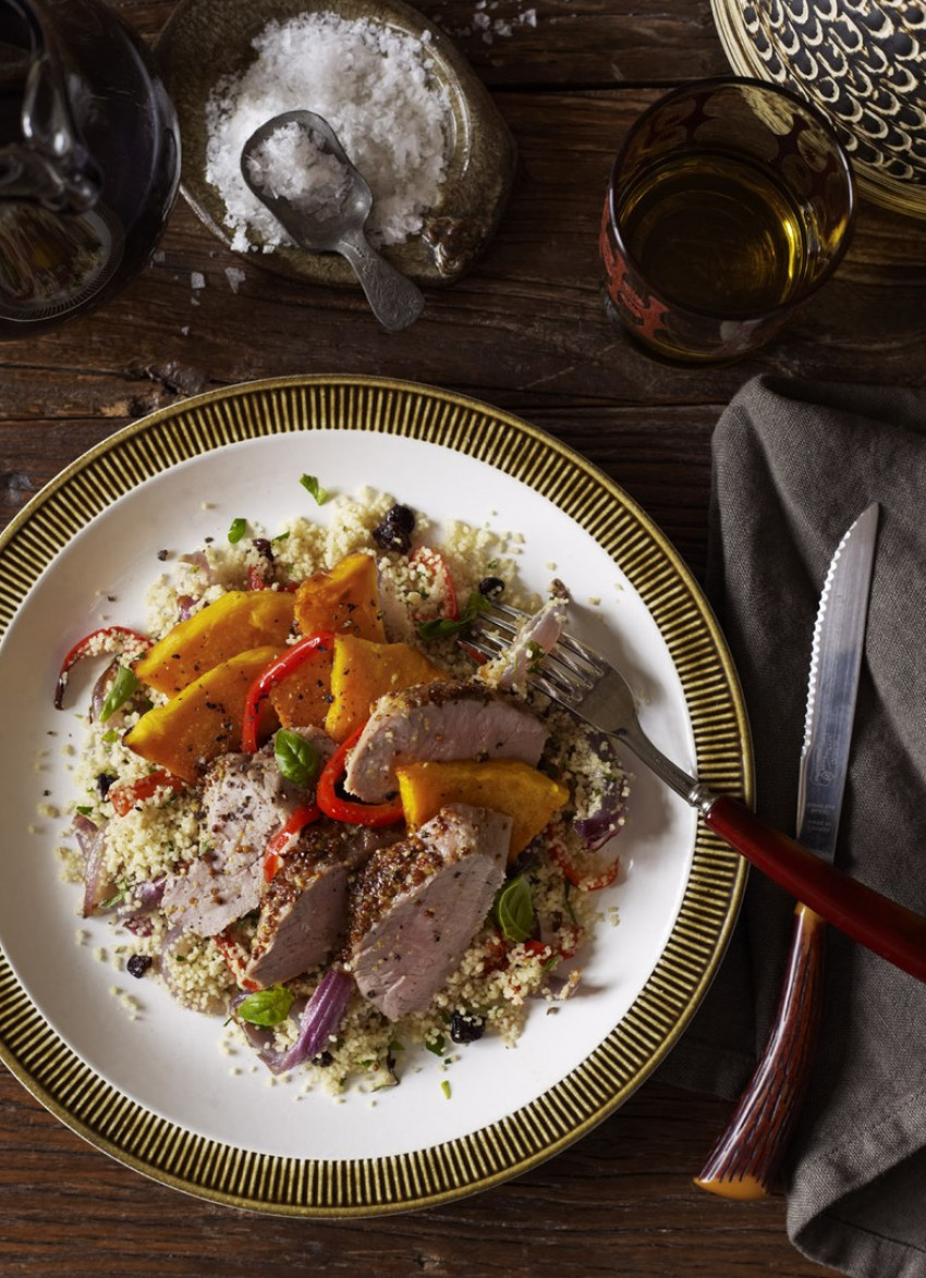 Honey Mustard Pork with Pumpkin Couscous