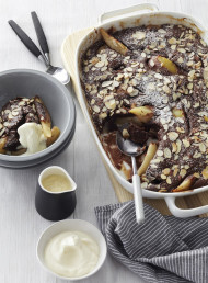 Chocolate and Spiced Pear Pudding