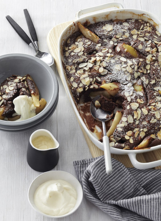 Saucy Chocolate Pudding with Toasted Almonds » Dish Magazine