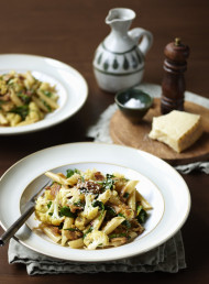 Penne Pasta with Cauliflower, Capers and Anchovies
