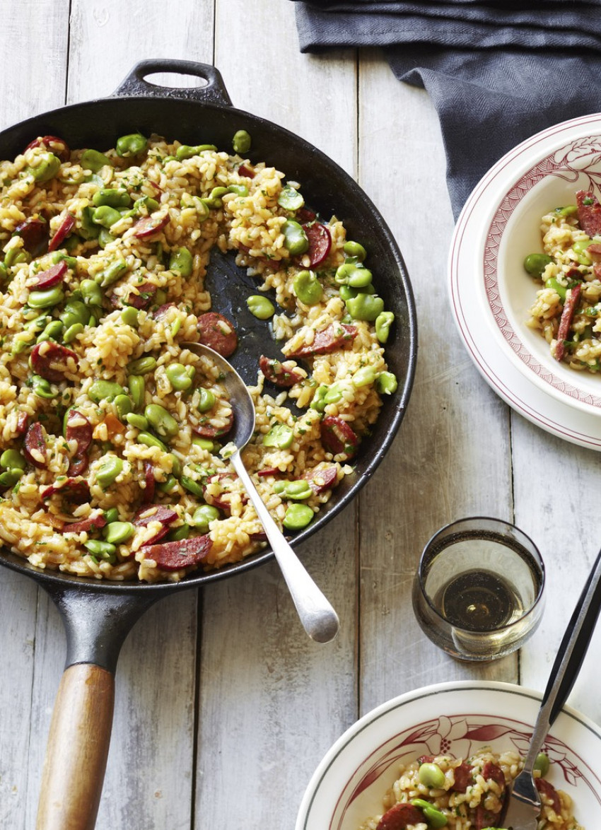 Chorizo and Broad Bean Risotto