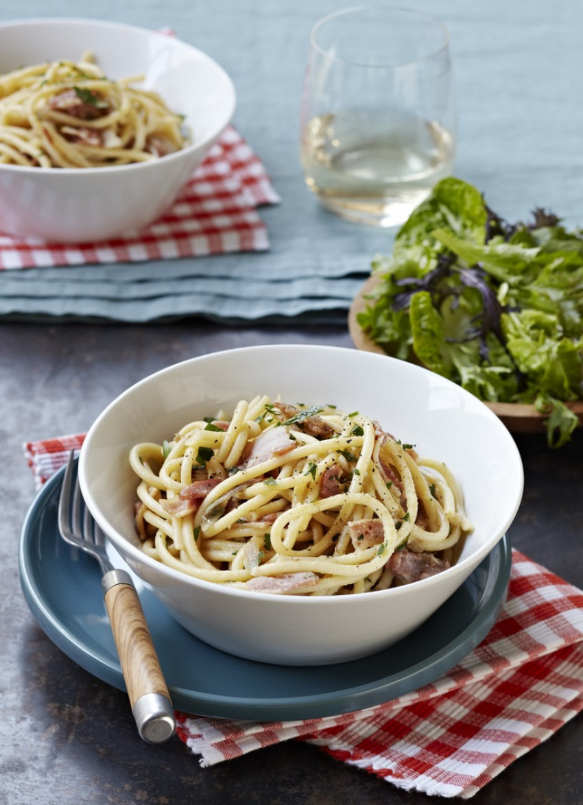 Pasta with Bacon and Parmesan