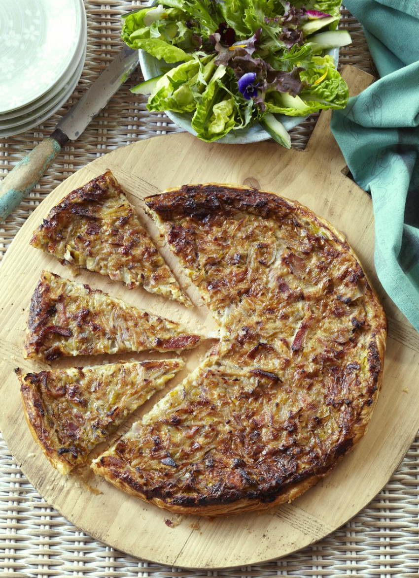 Bacon, Onion and Brie Tart