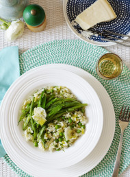 Baked Leek Risotto with Spring Vegetables