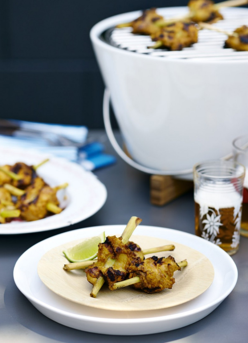 Spicy Satay Chicken Bites Spiked with Lemongrass