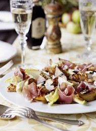 Sauted Pears, Prosciutto and Blue Cheese Salad
