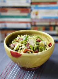 Sauted Brussels Sprouts with Bacon and Almonds