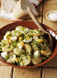 Potato and Artichoke Salad with Chopped Egg and Chive Dressing