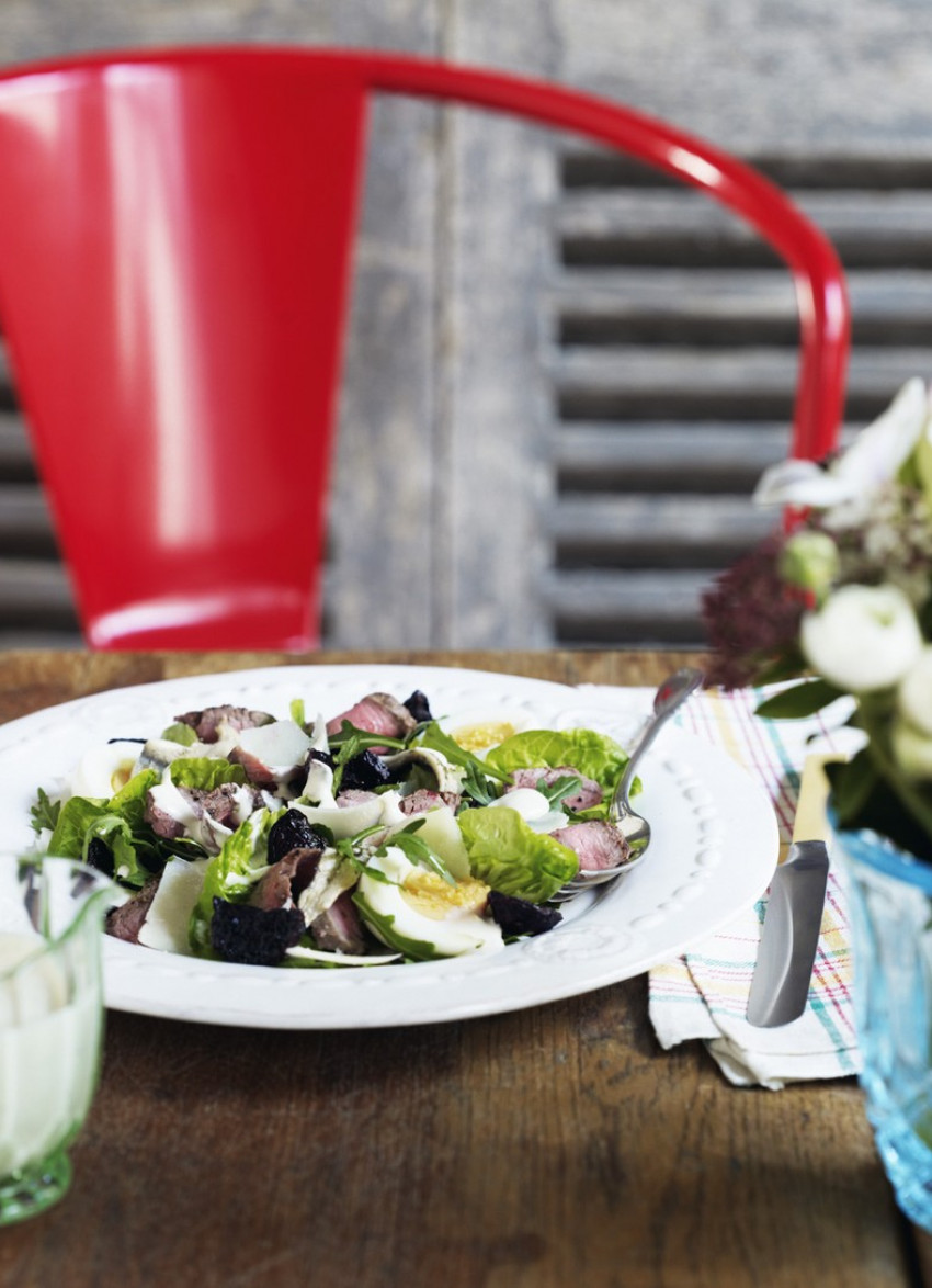 Beef and Beetroot Salad with Anchovy Dressing
