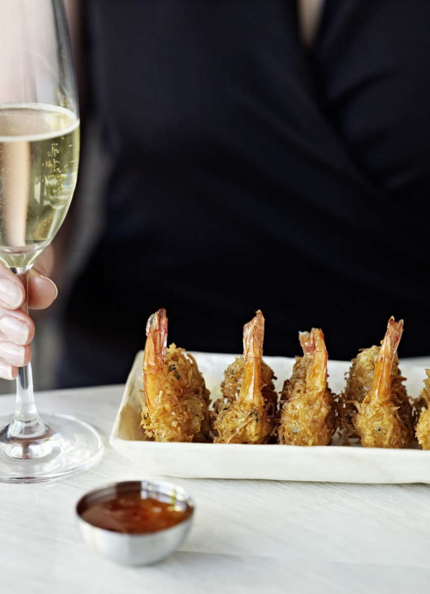 Coconut and Indian Spiced Tempura Prawns